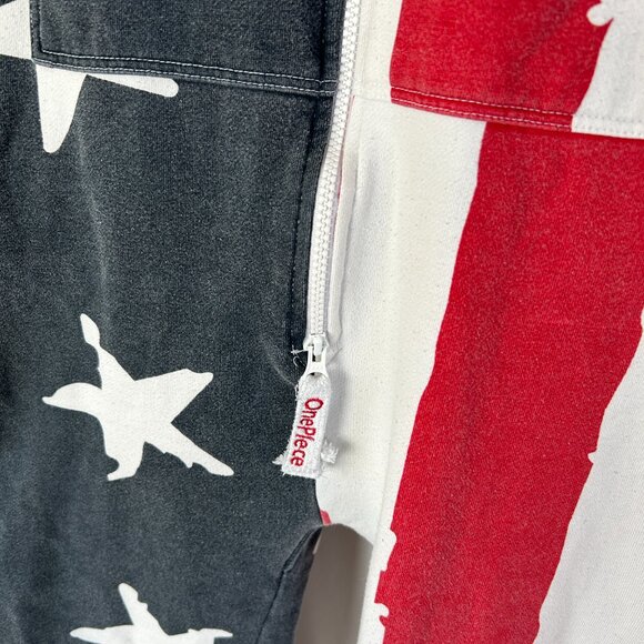 OnePiece Jump in Jumpsuit Coverall American Flag Men's M (spots) - Picture 3 of 6